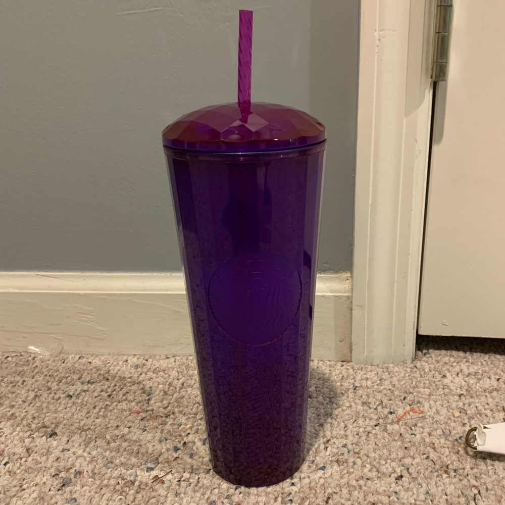 Starbucks purple trenta big cup patterned new